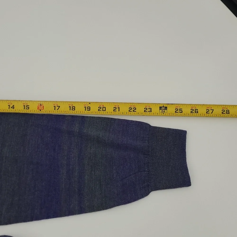 Bugatchi Gradient Striped V Neck Wool Sweater‎ Men's Size XLarge